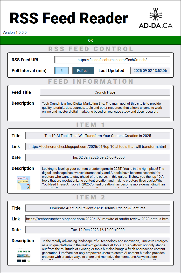 RSS Feed Reader
