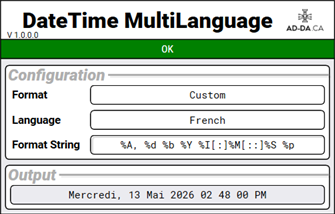 DateTime MultiLanguage