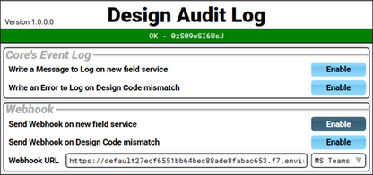 Design Audit Log